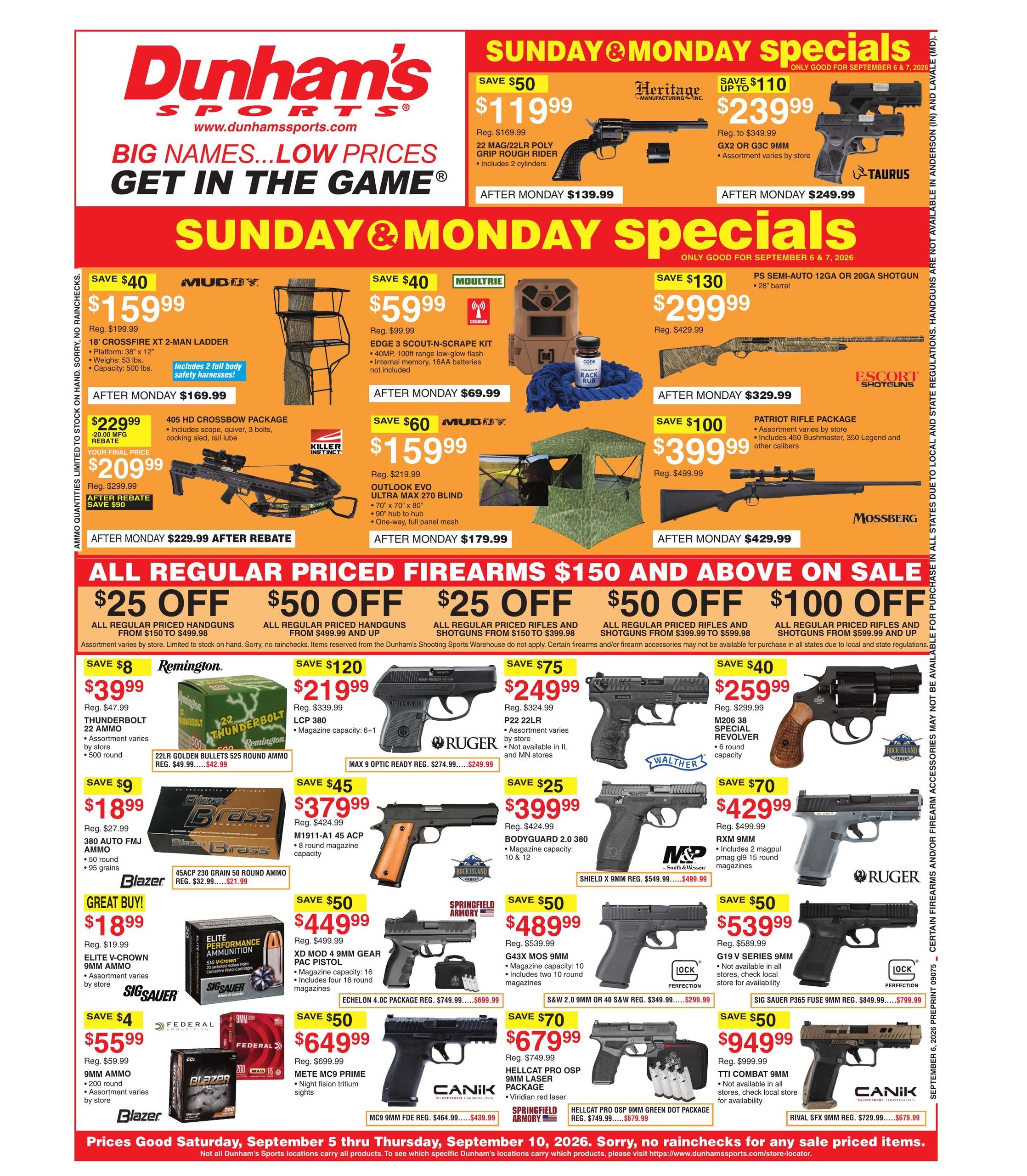 Dunham's Sports (Alton Area, IL) Weekly Ad September 5 - 10, 2026
