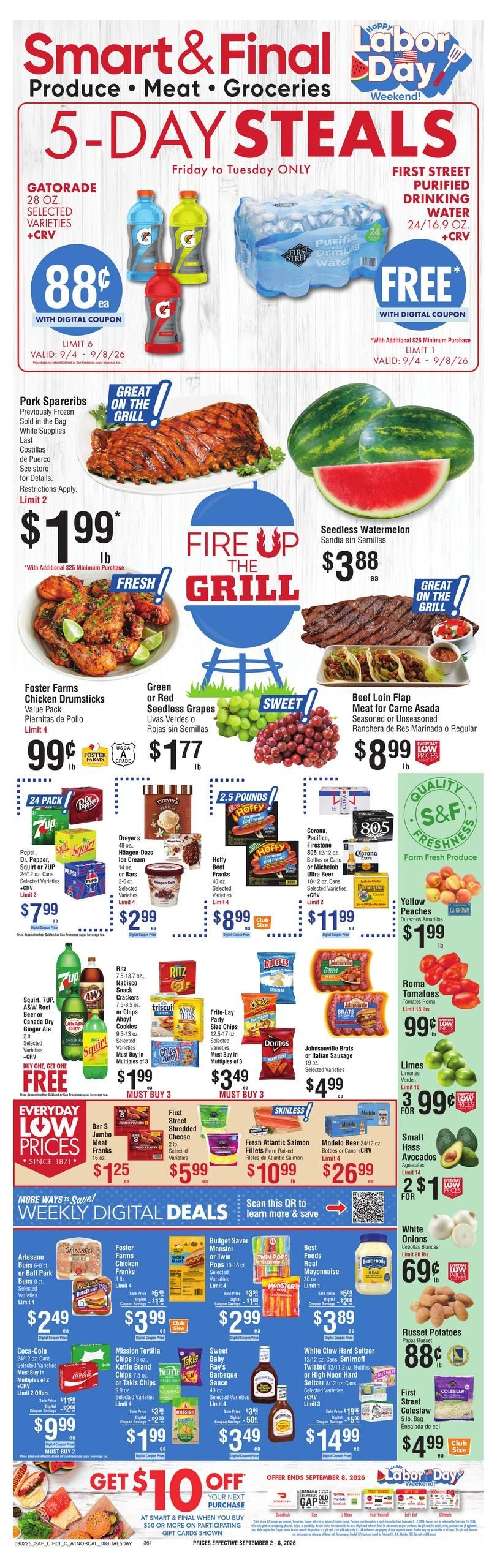 Smart & Final (Antioch Area, CA) Weekly Ad September 2 - 8, 2026