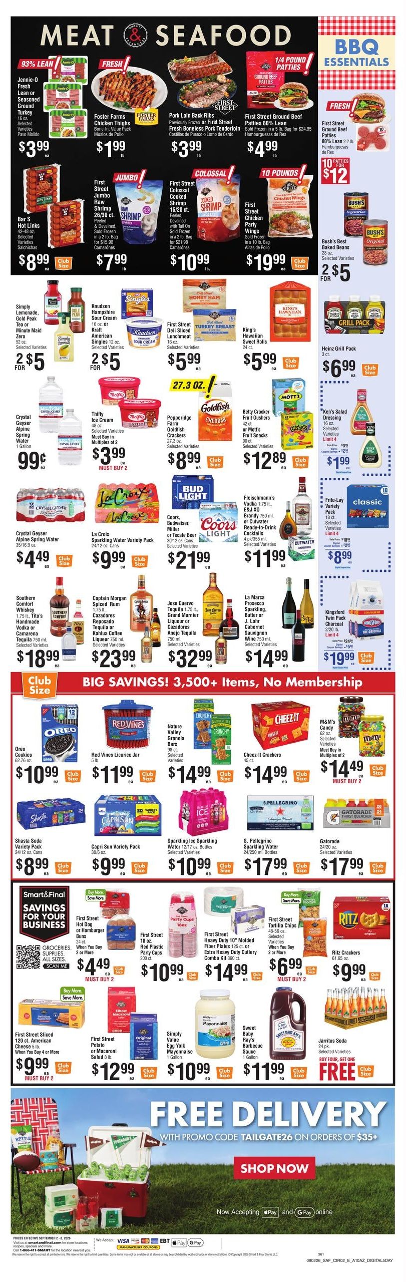 Smart & Final (Apache Junction Area, AZ) Weekly Ad September 2 - 8, 2026