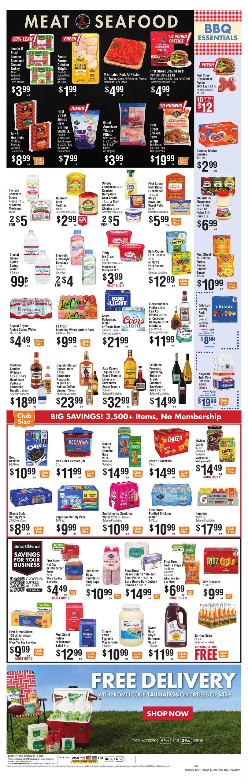 Smart & Final (Avondale Area, AZ) Weekly Ad September 2 - 8, 2026