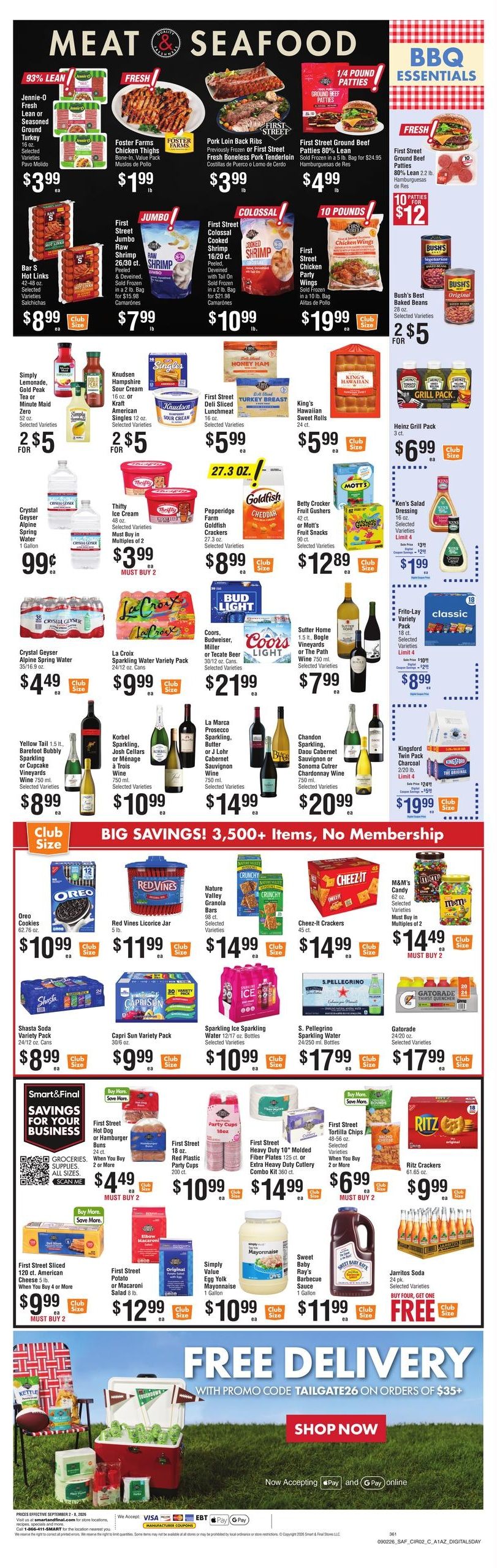Smart & Final (San Luis Area, AZ) Weekly Ad September 2 - 8, 2026