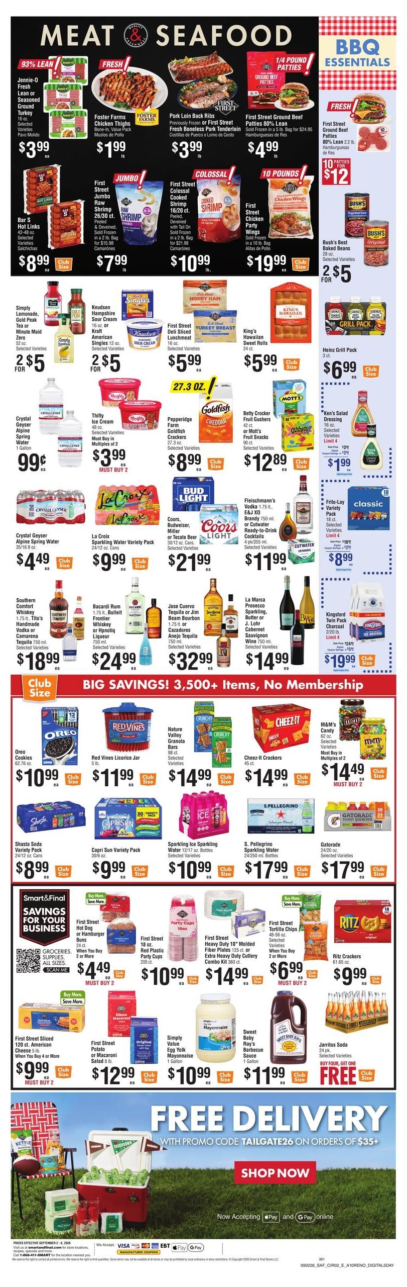 Smart & Final (Loyalton Area, CA) Weekly Ad September 2 - 8, 2026