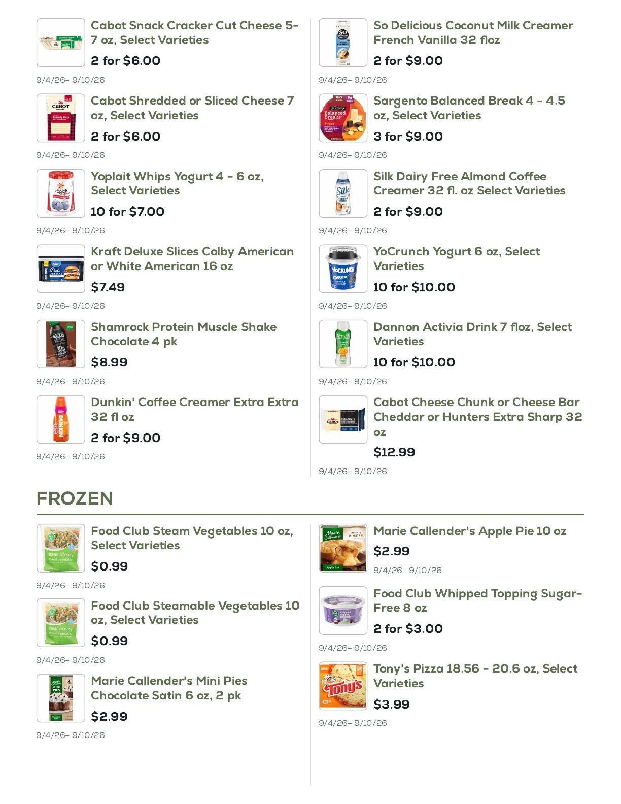 Geissler's Supermarket Weekly Ad September 4 - 10, 2026