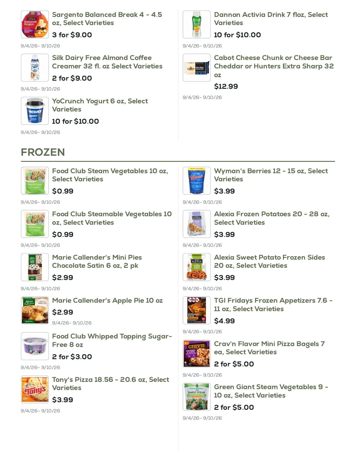 Geissler's Supermarket Weekly Ad September 4 - 10, 2026