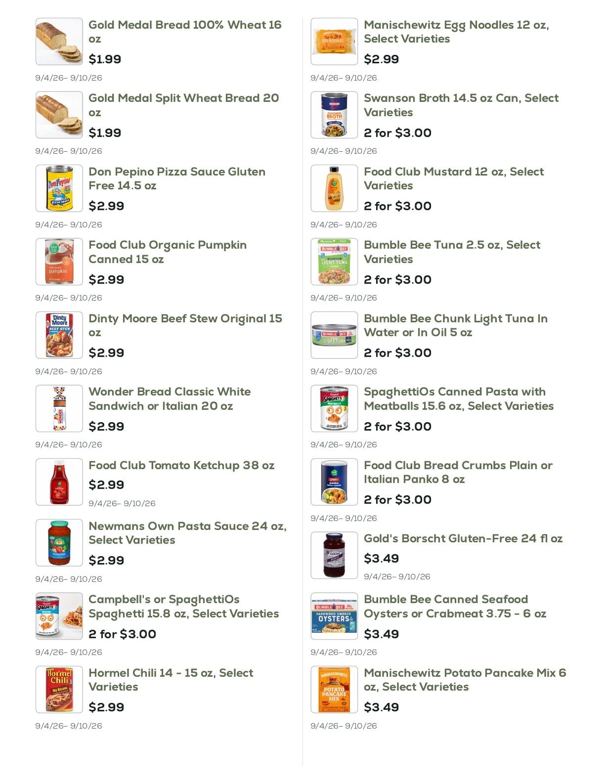 Geissler's Supermarket Weekly Ad September 4 - 10, 2026
