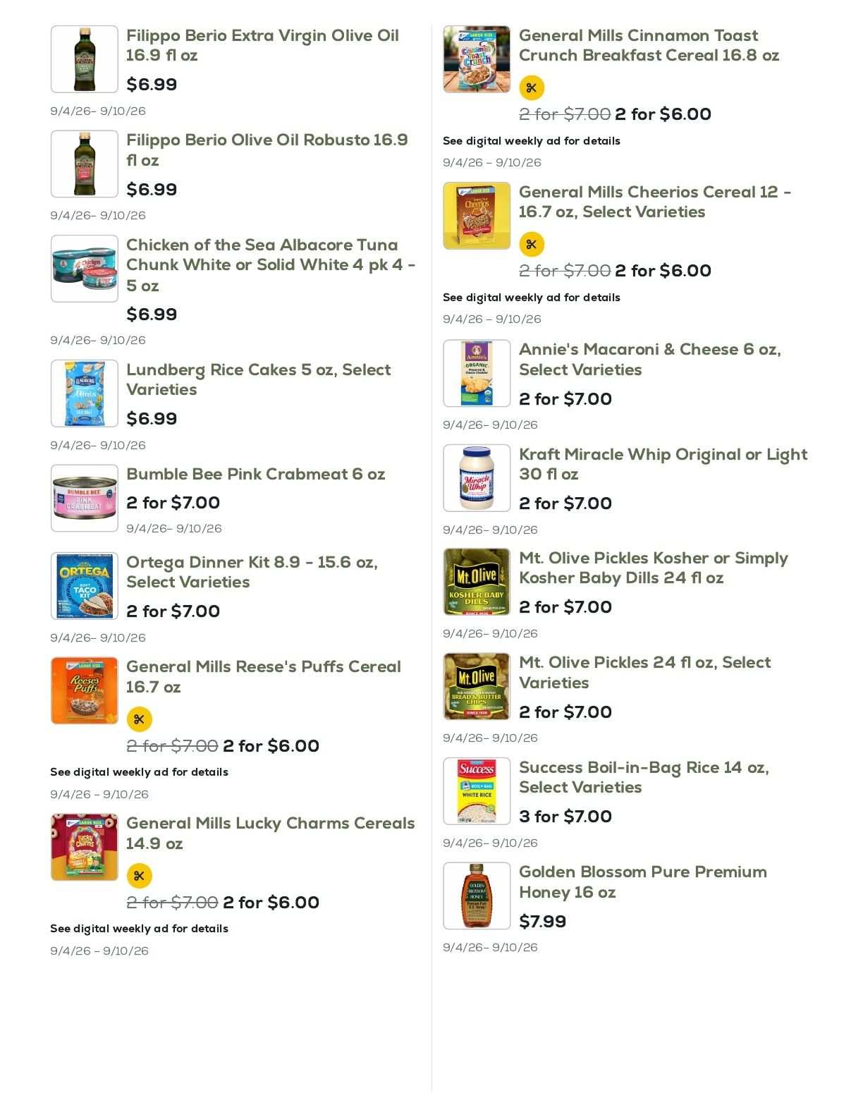 Geissler's Supermarket Weekly Ad September 4 - 10, 2026