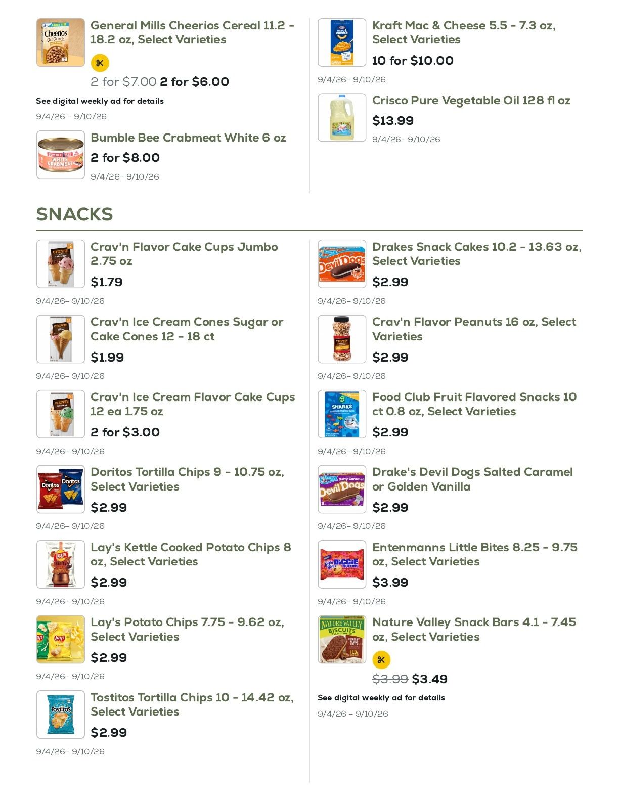 Geissler's Supermarket Weekly Ad September 4 - 10, 2026