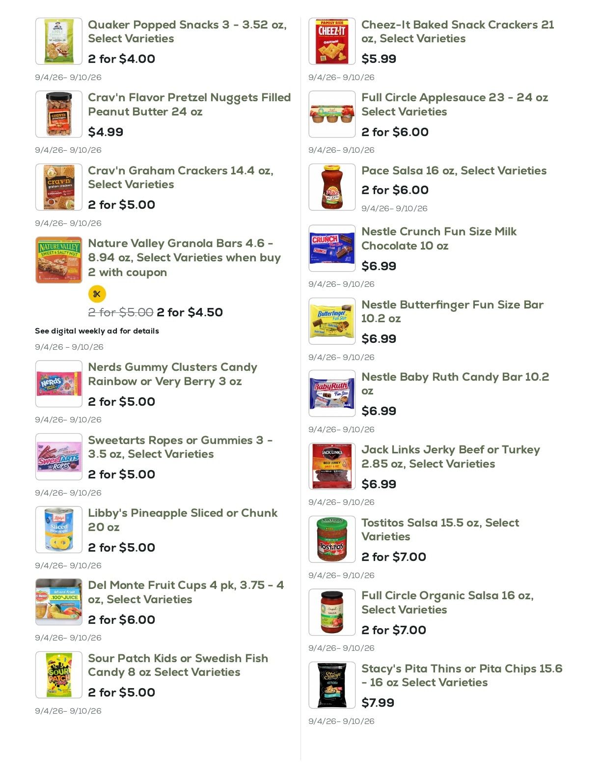 Geissler's Supermarket Weekly Ad September 4 - 10, 2026