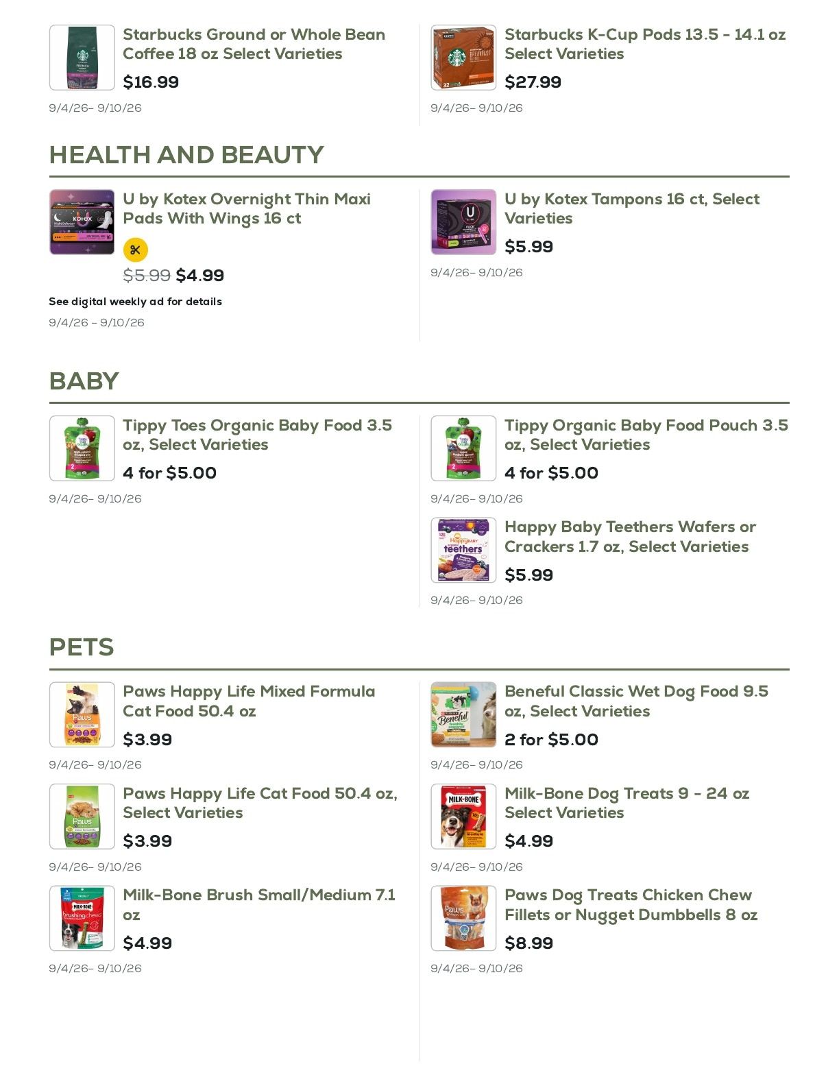 Geissler's Supermarket Weekly Ad September 4 - 10, 2026