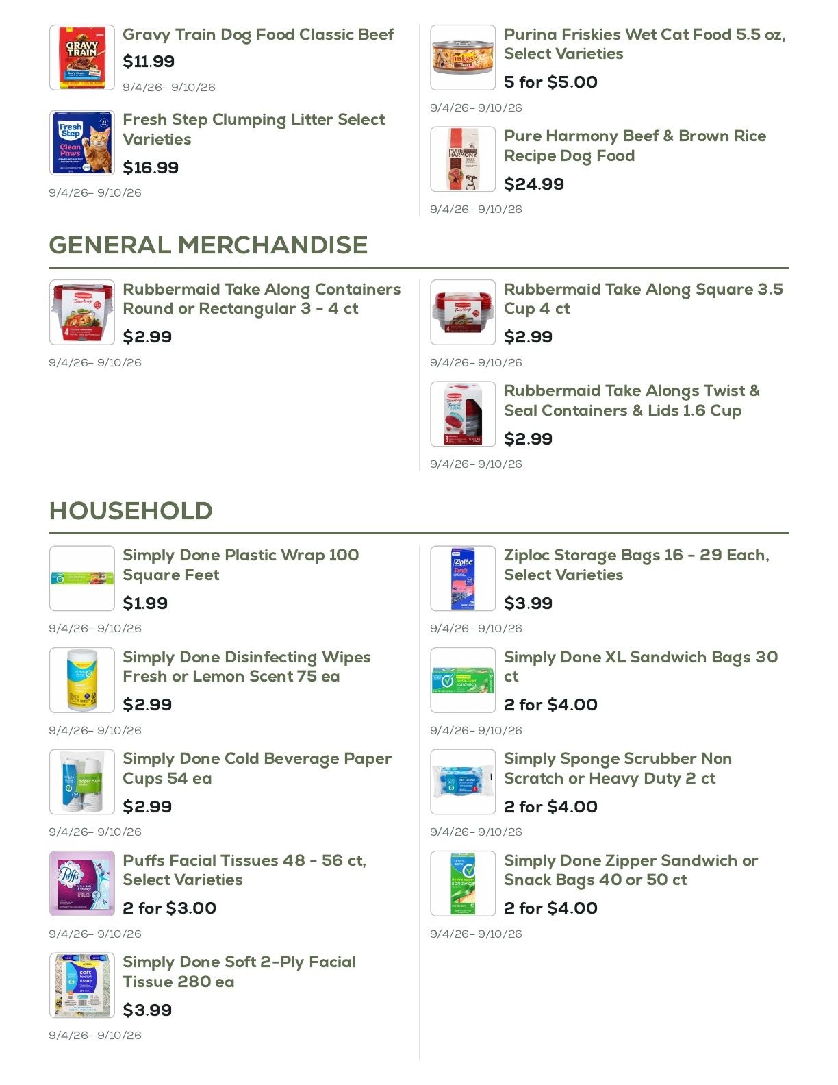 Geissler's Supermarket Weekly Ad September 4 - 10, 2026