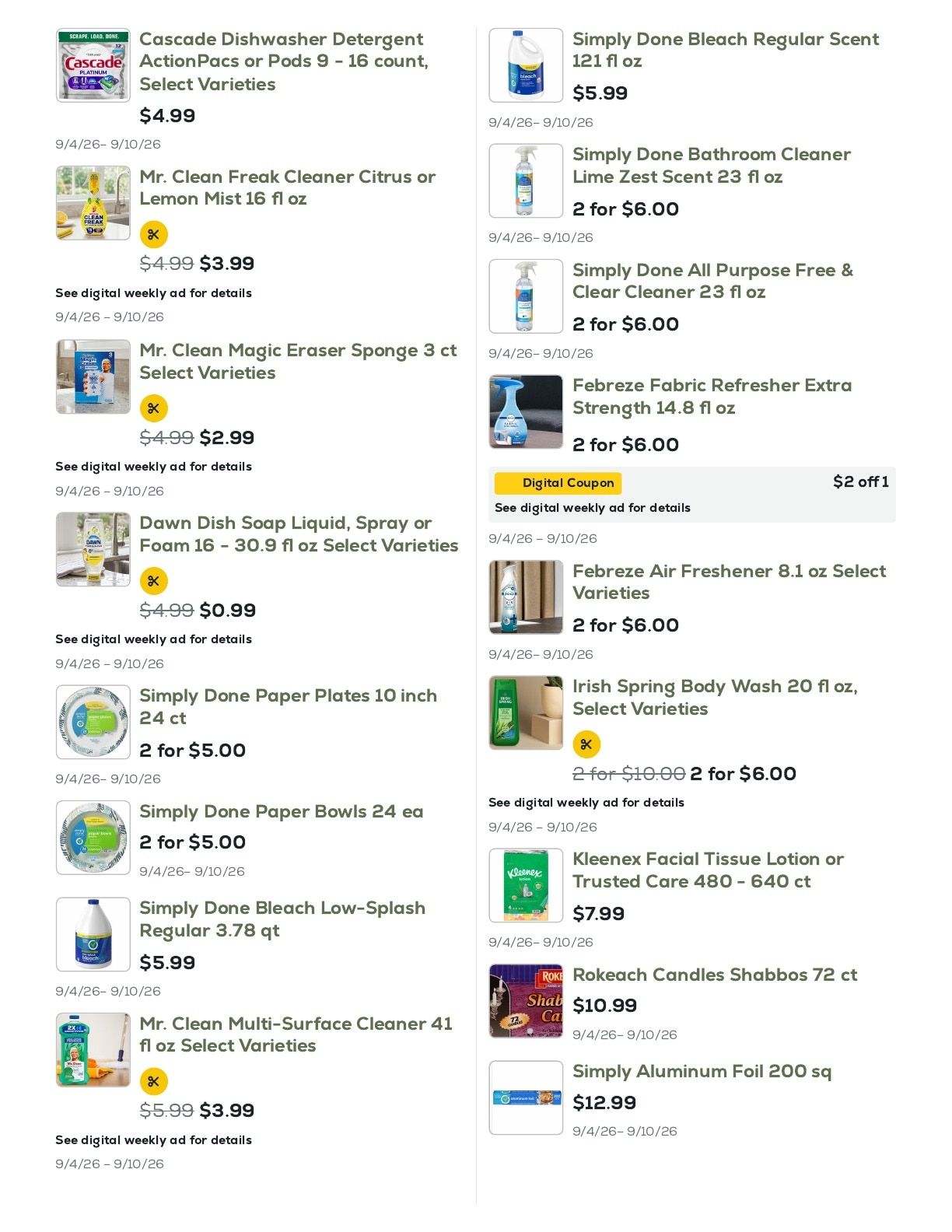 Geissler's Supermarket Weekly Ad September 4 - 10, 2026