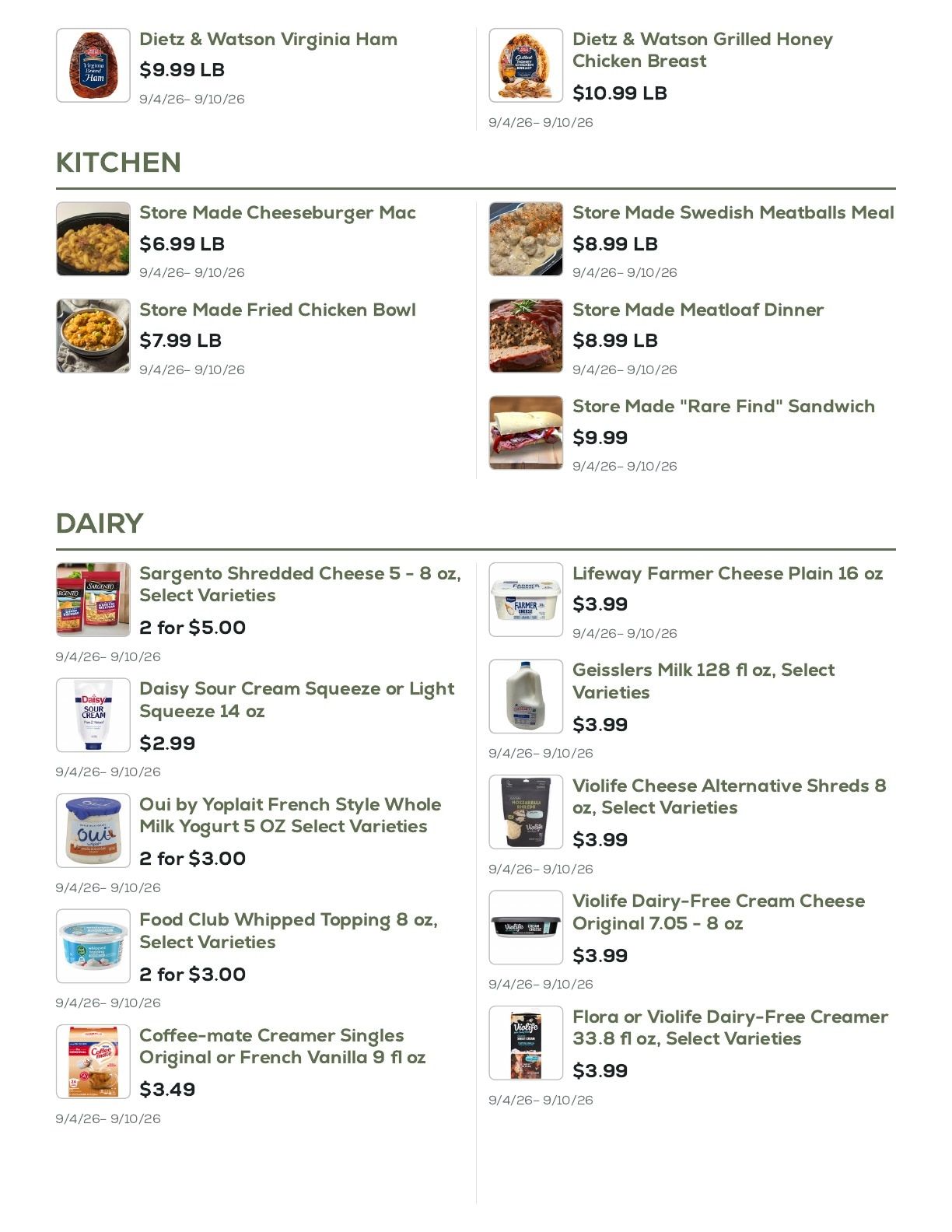Geissler's Supermarket Weekly Ad September 4 - 10, 2026