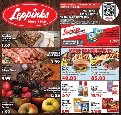 Leppinks Food Centers (Michigan) Weekly Ad September 7 - 13, 2026