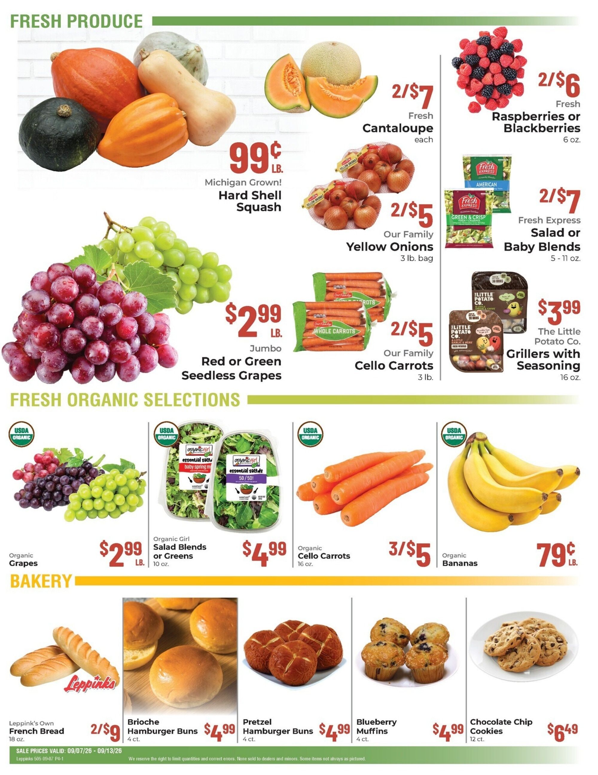 Leppinks Food Centers (Spring Lake, MI) Weekly Ad September 7 - 13, 2026