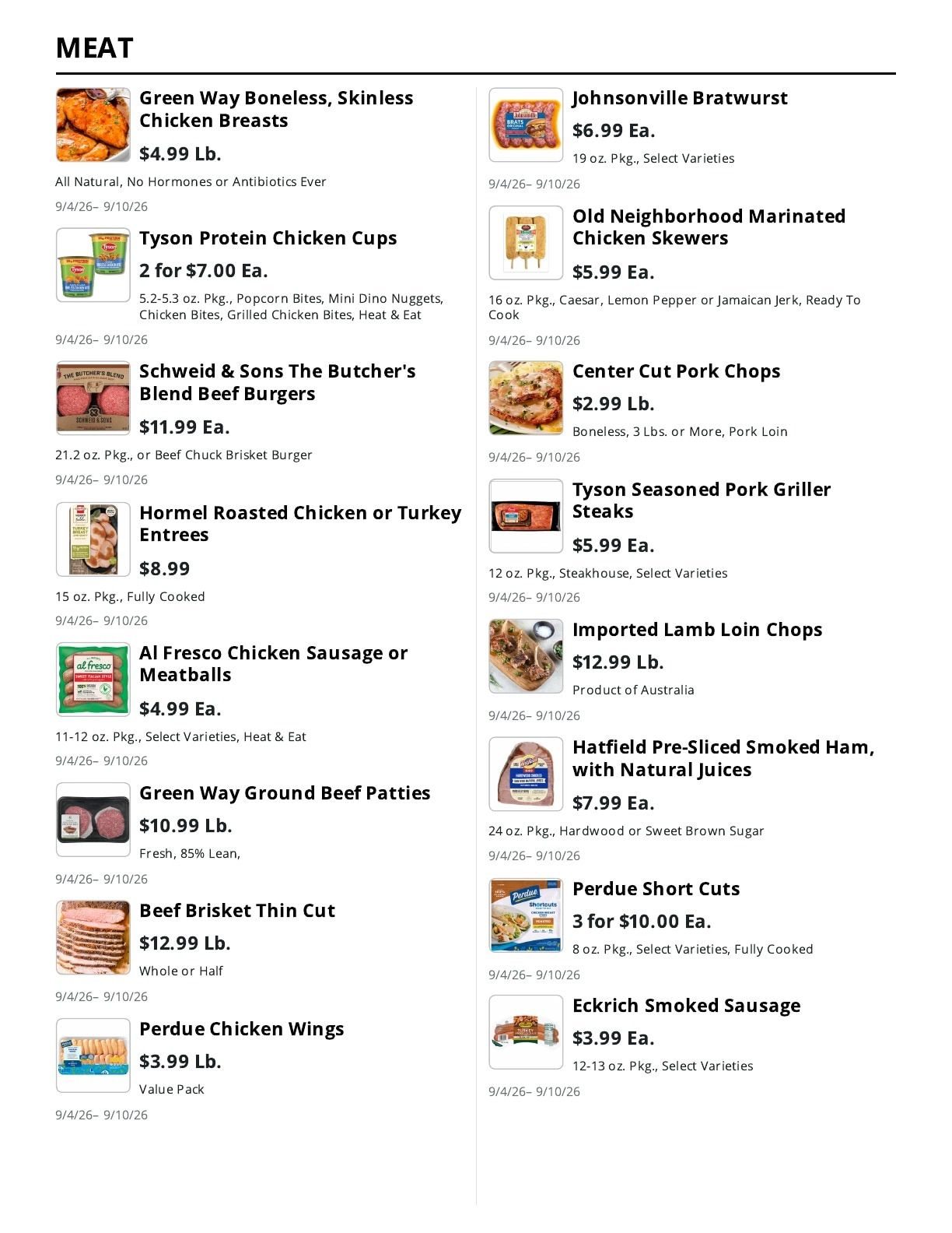 La Bella Marketplace Weekly Ad September 4 - 10, 2026
