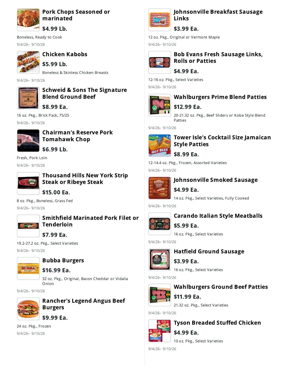 La Bella Marketplace Weekly Ad September 4 - 10, 2026