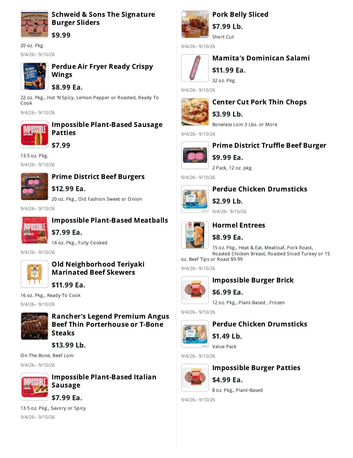 La Bella Marketplace Weekly Ad September 4 - 10, 2026