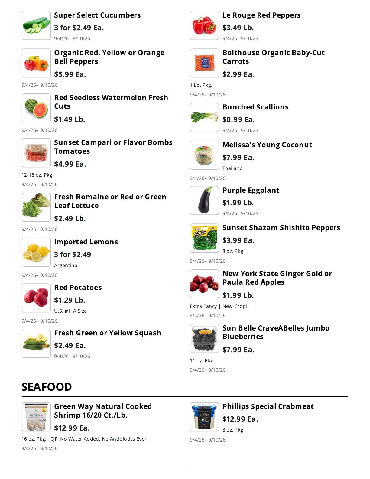 La Bella Marketplace Weekly Ad September 4 - 10, 2026
