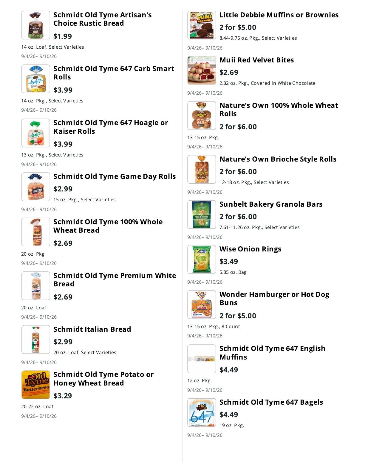 La Bella Marketplace Weekly Ad September 4 - 10, 2026