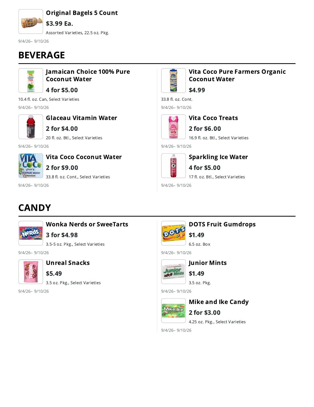 La Bella Marketplace Weekly Ad September 4 - 10, 2026
