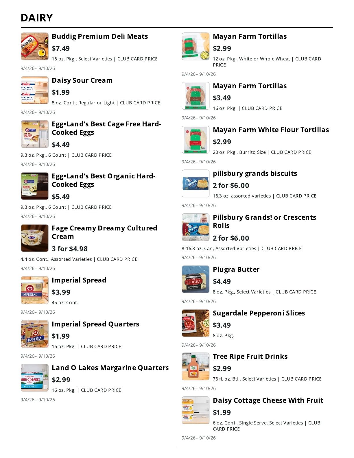 La Bella Marketplace Weekly Ad September 4 - 10, 2026