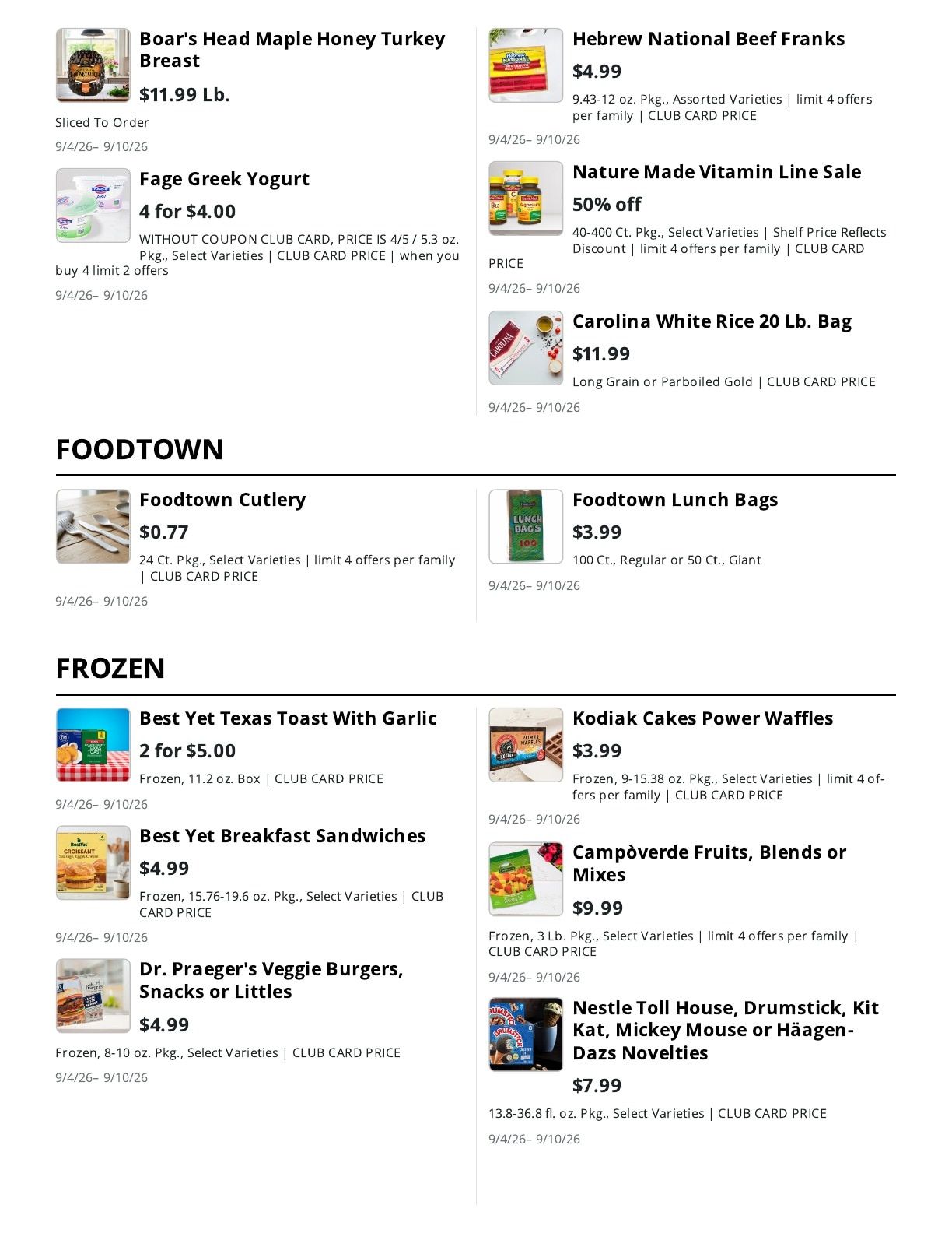 La Bella Marketplace Weekly Ad September 4 - 10, 2026