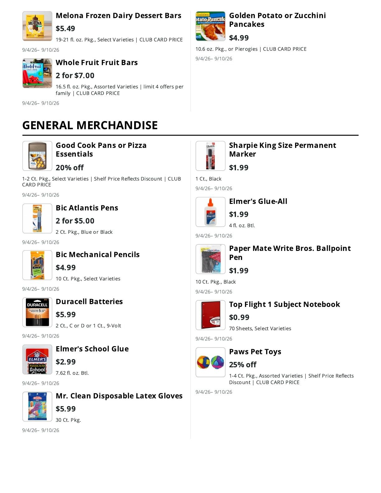 La Bella Marketplace Weekly Ad September 4 - 10, 2026