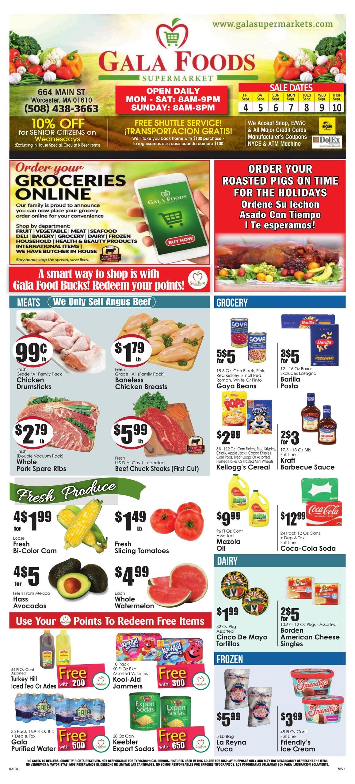 Gala Supermarkets (Worcester Area, MA) Weekly Ad September 4 - 10, 2026