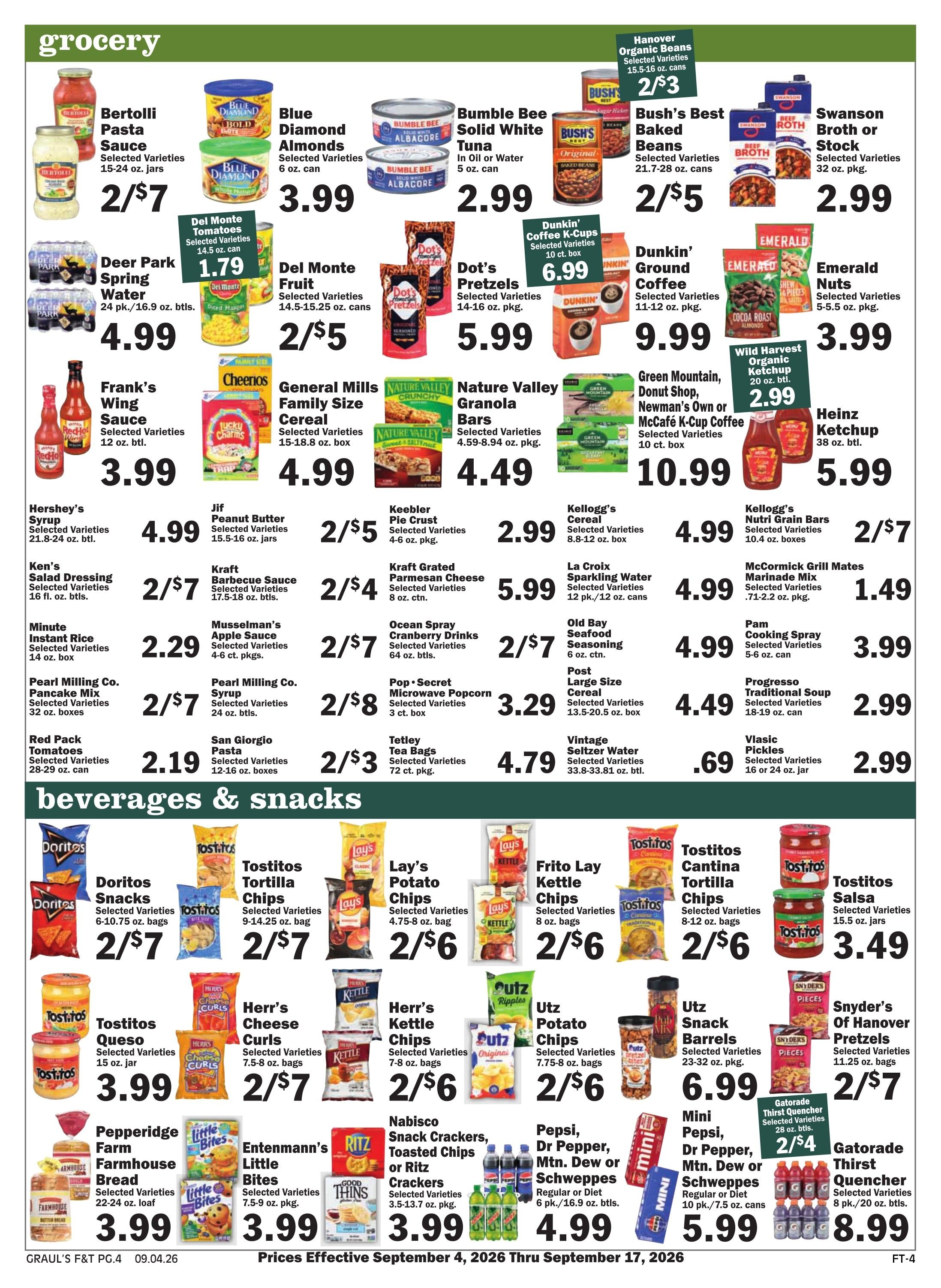Graul's Market (Annapolis Area, MD) Weekly Ad September 4 - 17, 2026