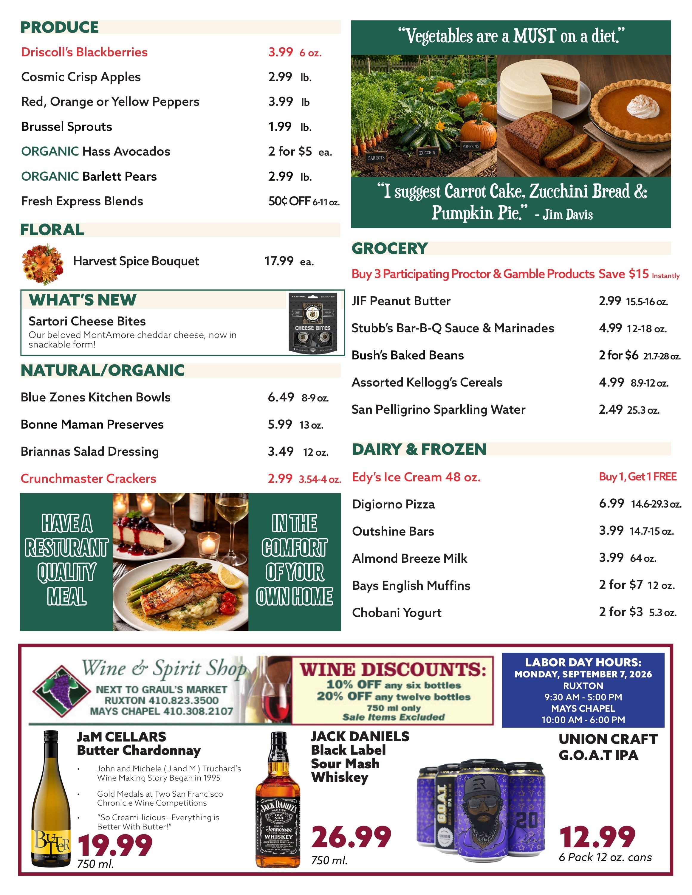 Graul's Market (Lutherville and Towson, MD) Weekly Ad September 4 - 17, 2026