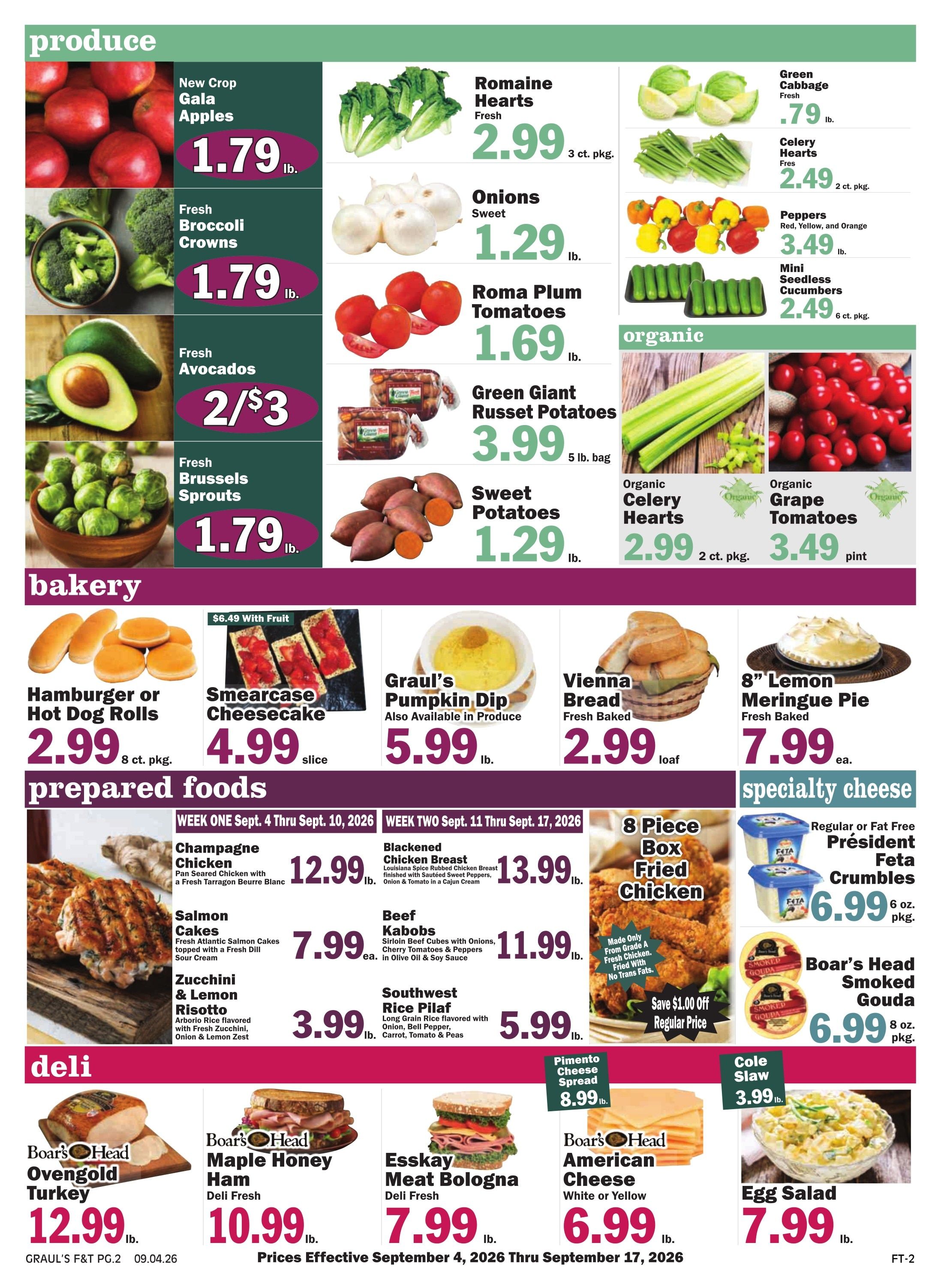 Graul's Market (Parkton, MD) Weekly Ad September 4 - 17, 2026