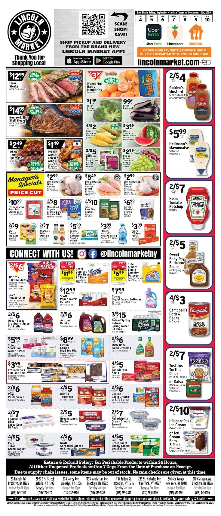 Lincoln Market Weekly Ad September 4 - 10, 2026