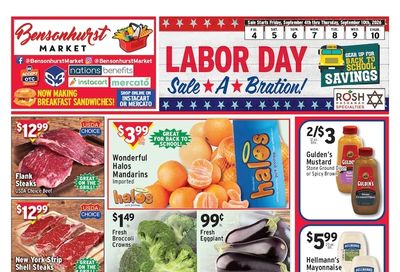 Bensonhurst Market Weekly Ad September 4 - 10, 2026