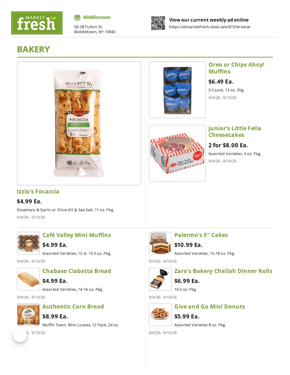 Market Fresh Weekly Ad September 4 - 10, 2026
