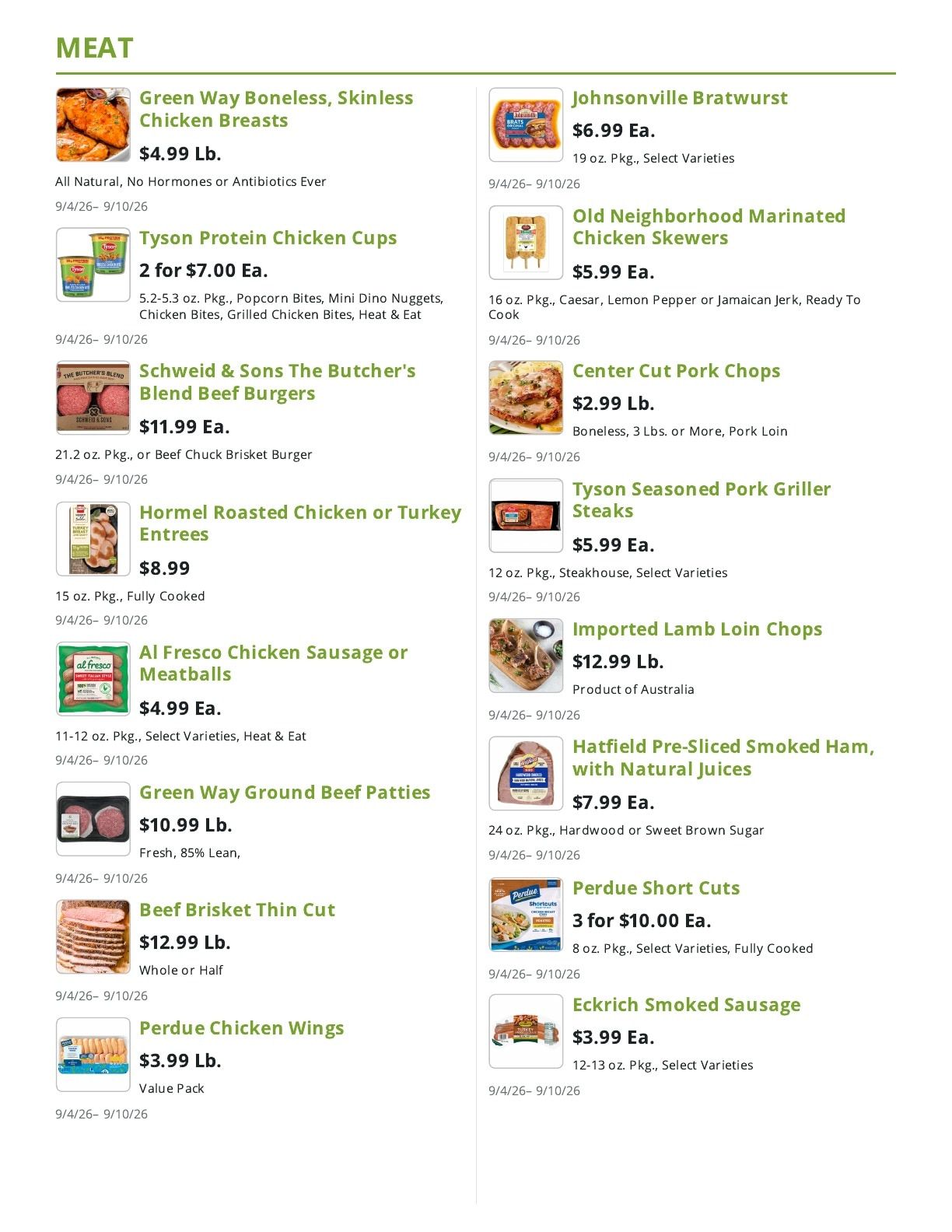 Market Fresh Weekly Ad September 4 - 10, 2026