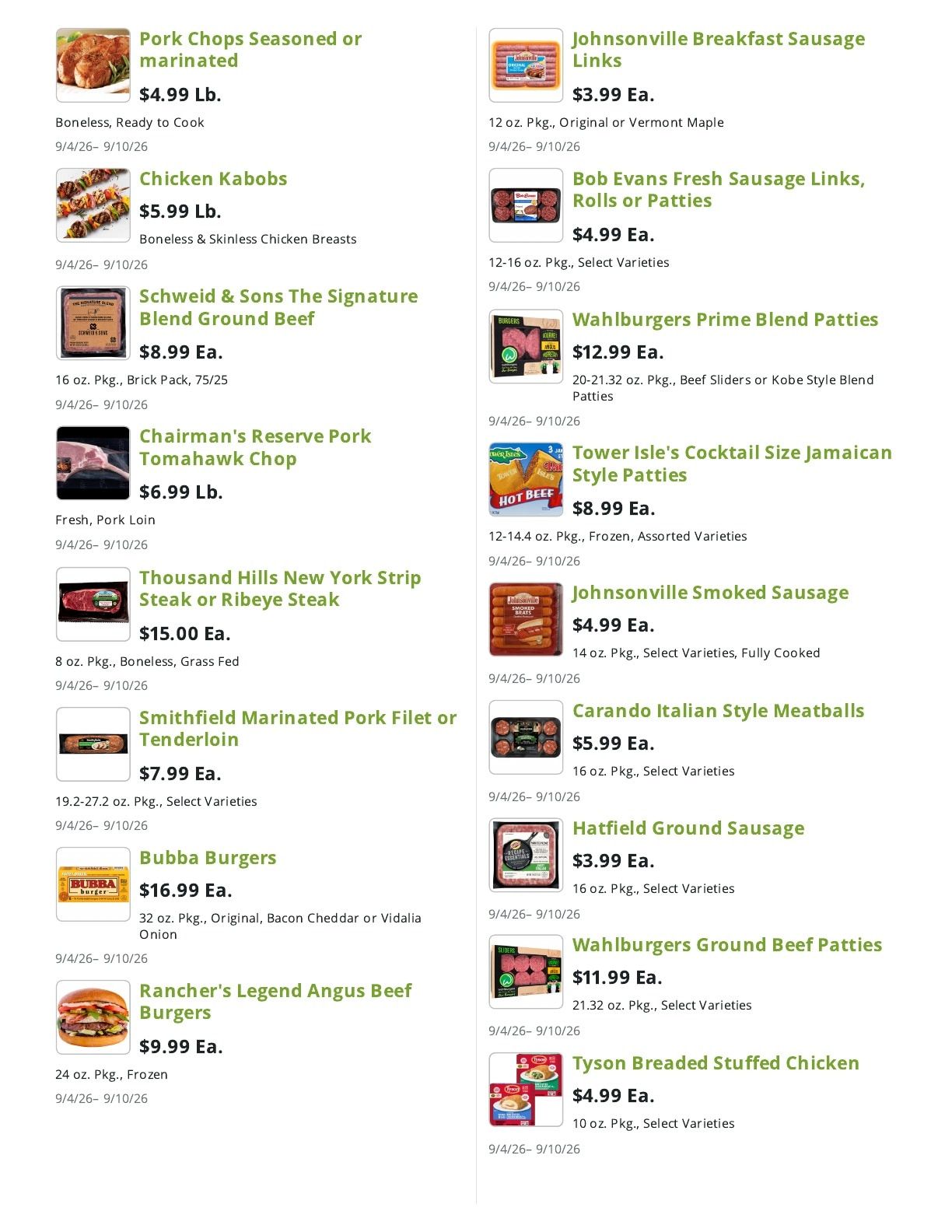 Market Fresh Weekly Ad September 4 - 10, 2026