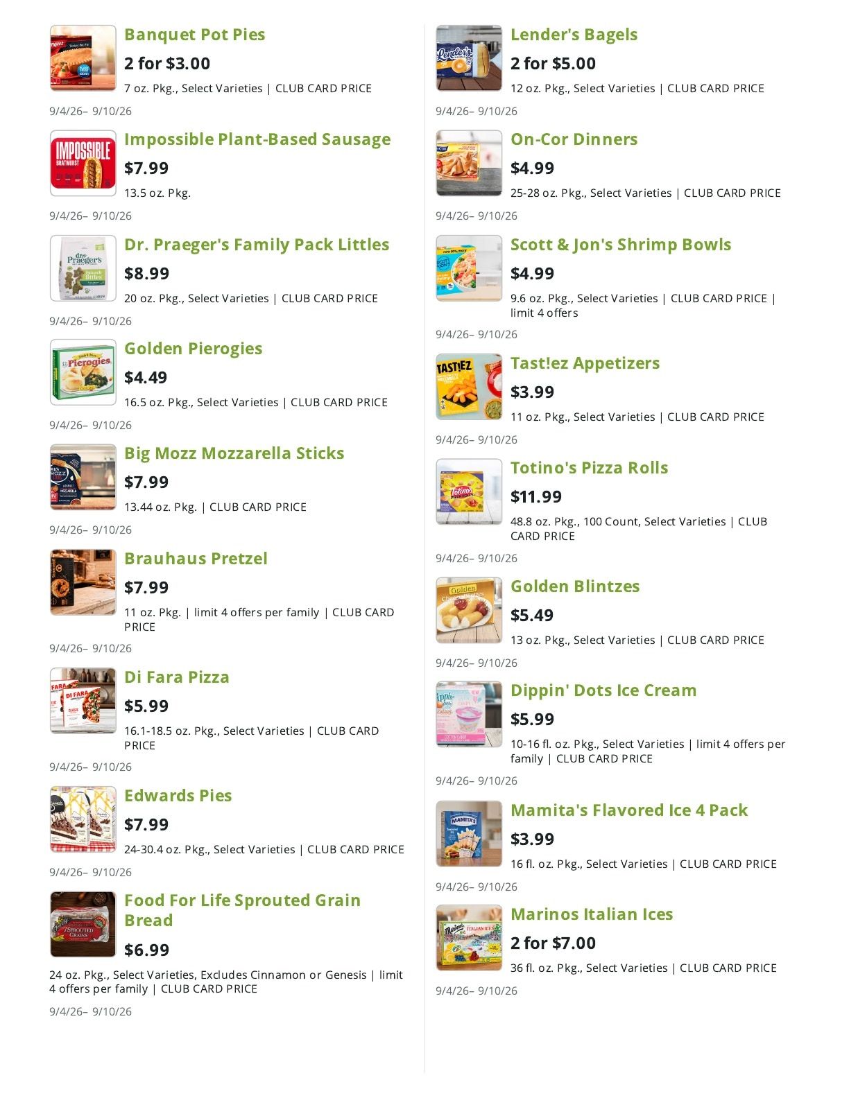 Market Fresh Weekly Ad September 4 - 10, 2026