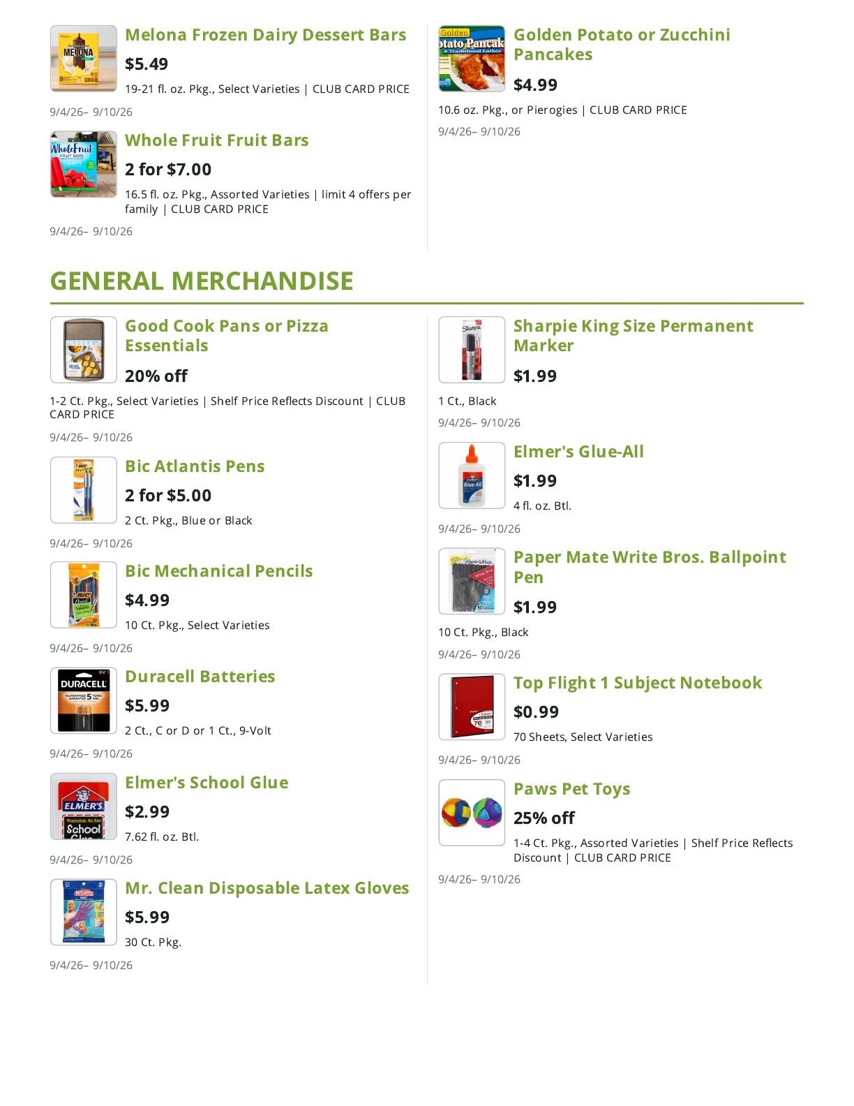 Market Fresh Weekly Ad September 4 - 10, 2026