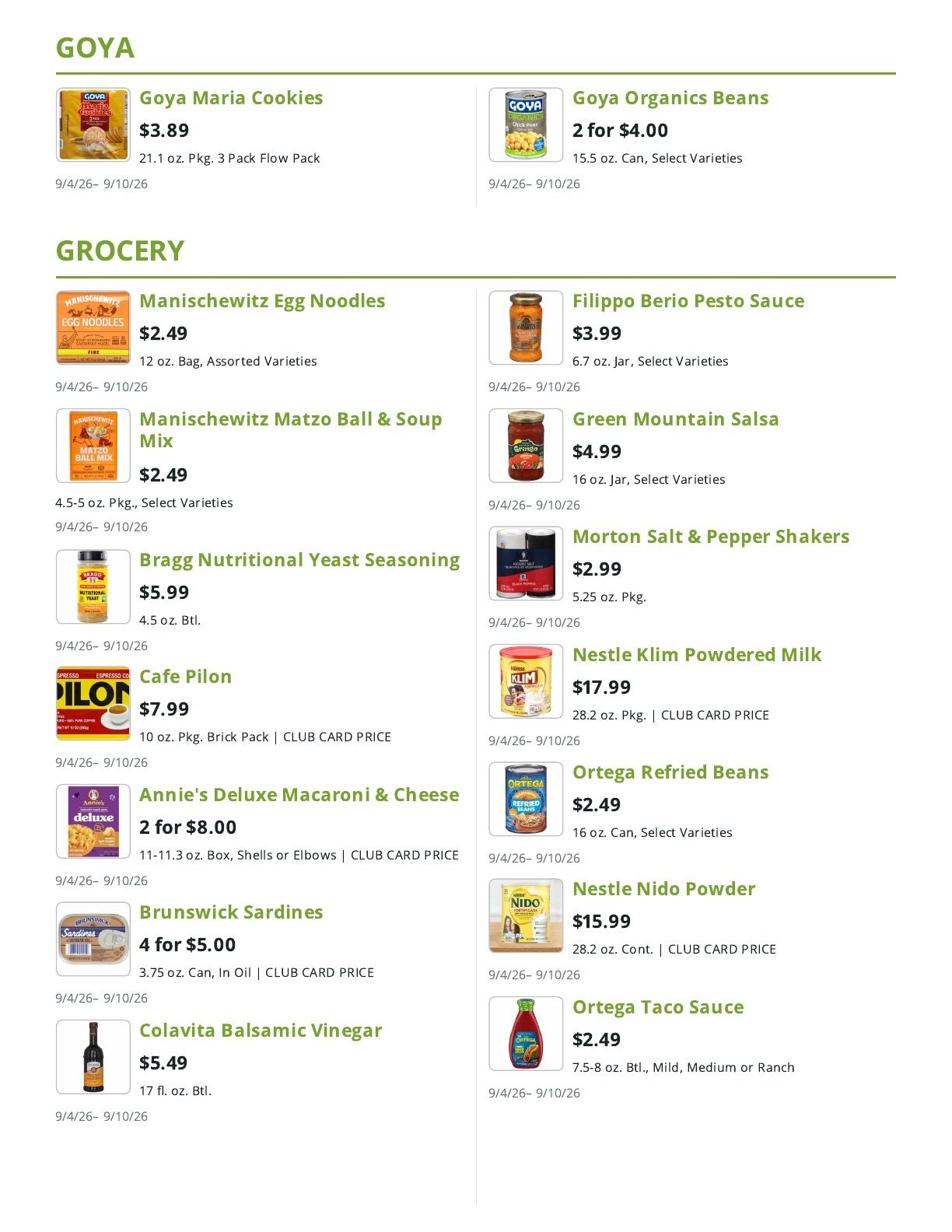 Market Fresh Weekly Ad September 4 - 10, 2026