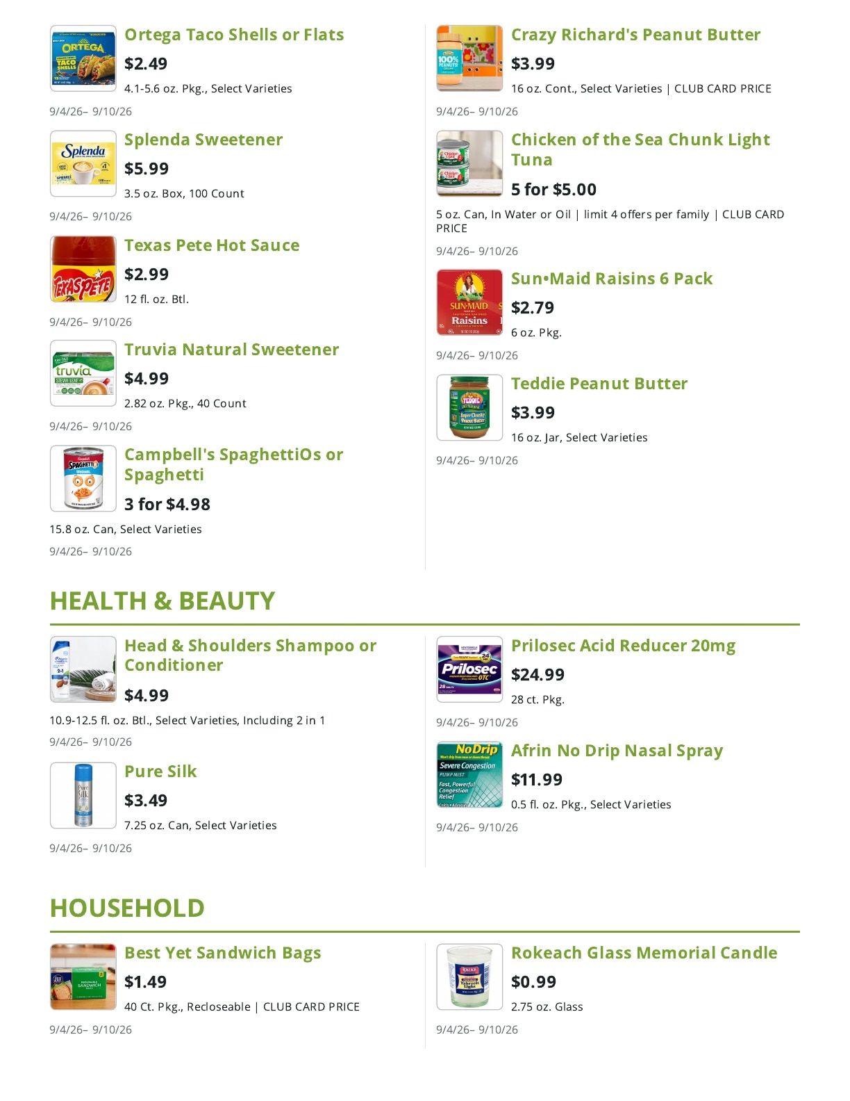 Market Fresh Weekly Ad September 4 - 10, 2026
