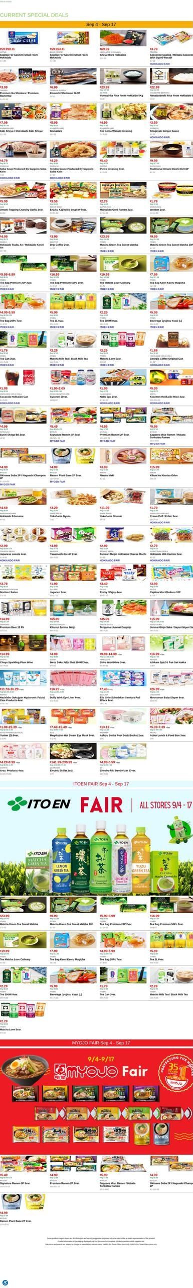 Mitsuwa Marketplace (Allen Area, TX) Weekly Ad September 4 - 17, 2026