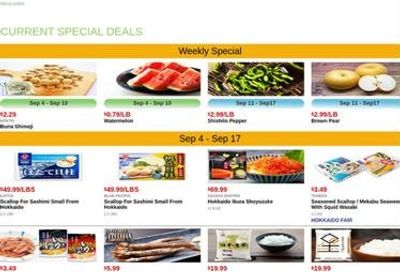 Mitsuwa Marketplace (Costa Mesa Area, CA) Weekly Ad September 4 - 10, 2026