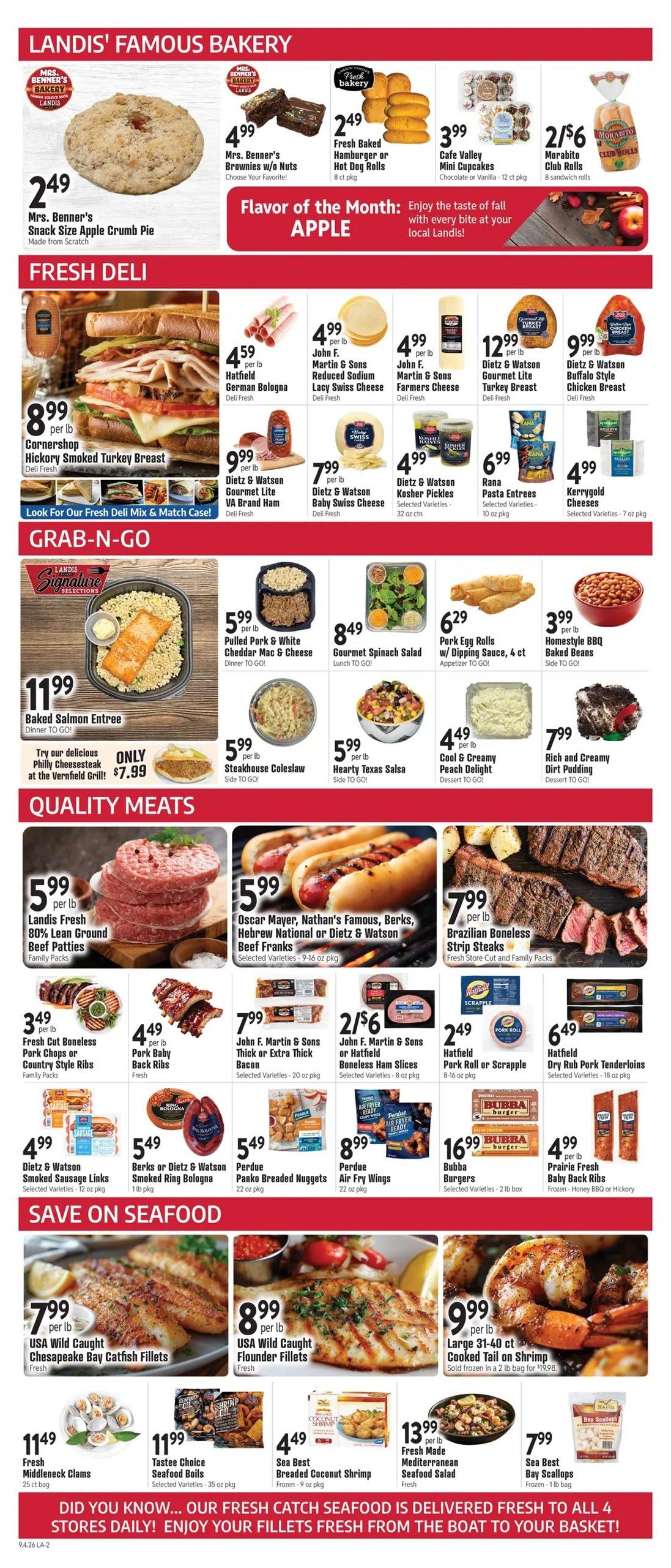 Landis Weekly Ad September 4 - 10, 2026