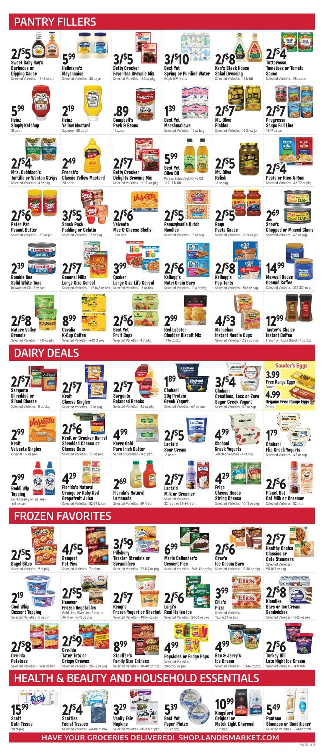 Landis Weekly Ad September 4 - 10, 2026