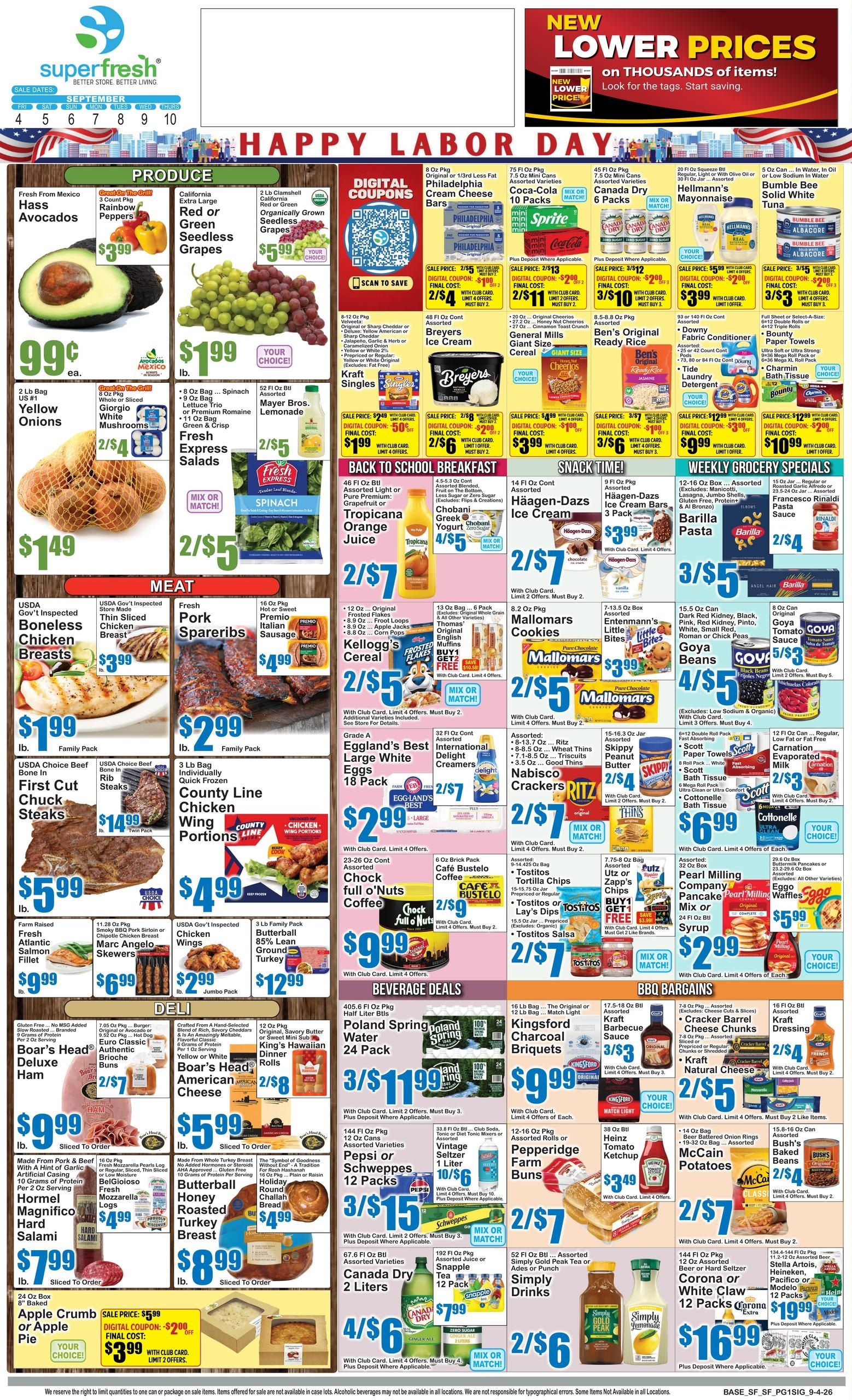SuperFresh Weekly Ad September 4 - 10, 2026