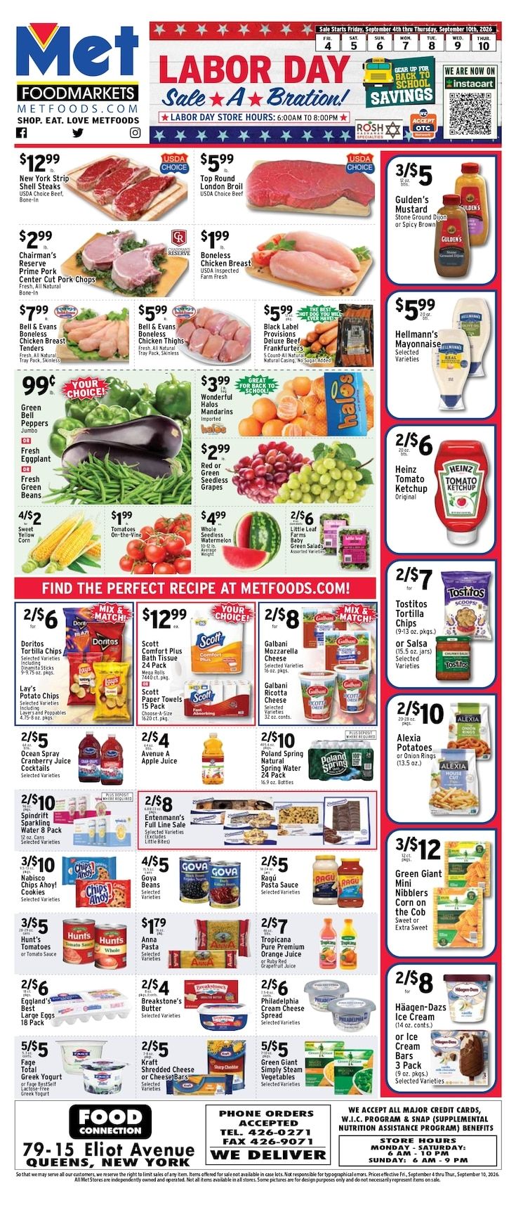 Met Foodmarkets (Middle Village, NY) Weekly Ad September 4 - 10, 2026