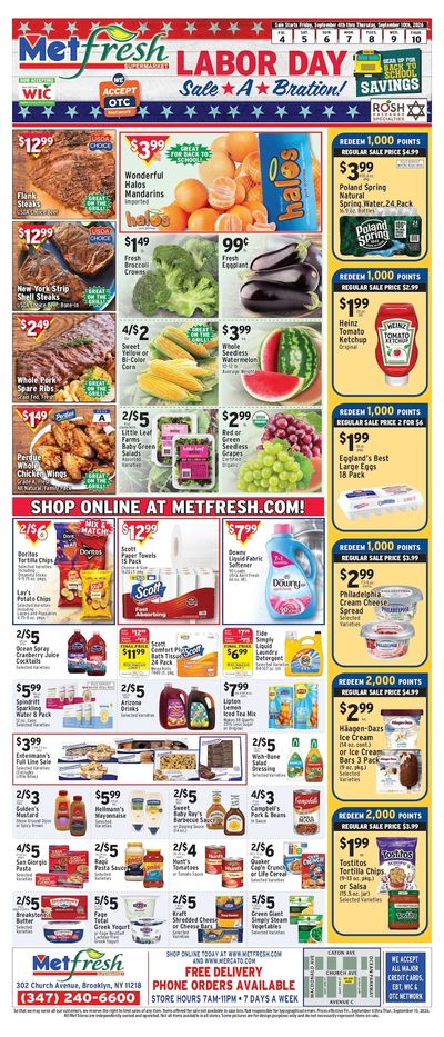 Met Foodmarkets (Brooklyn, NY) Weekly Ad September 4 - 10, 2026