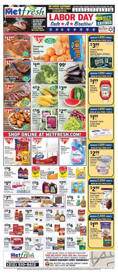 Met Foodmarkets (New York, NY) Weekly Ad September 4 - 10, 2026