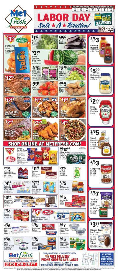 Met Foodmarkets (Philadelphia, PA) Weekly Ad September 4 - 10, 2026