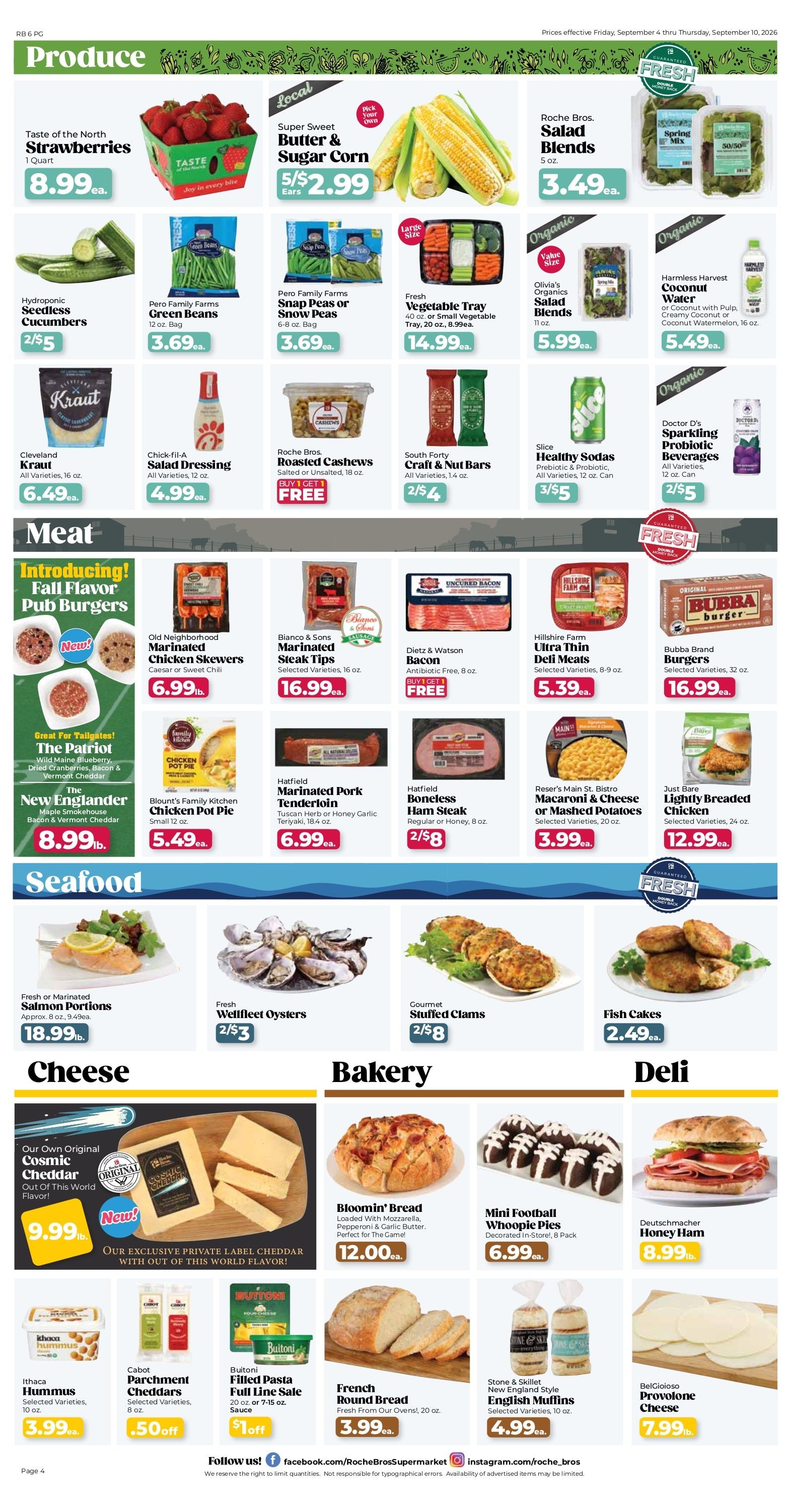 Roche Bros. Weekly Ad September 4 - 10, 2026